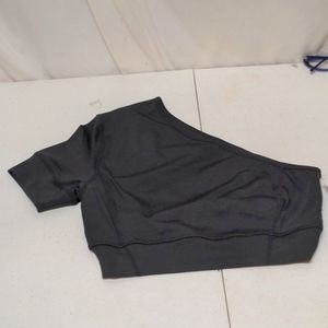 NWT Z by Zella black cropped one shoulder top size medium